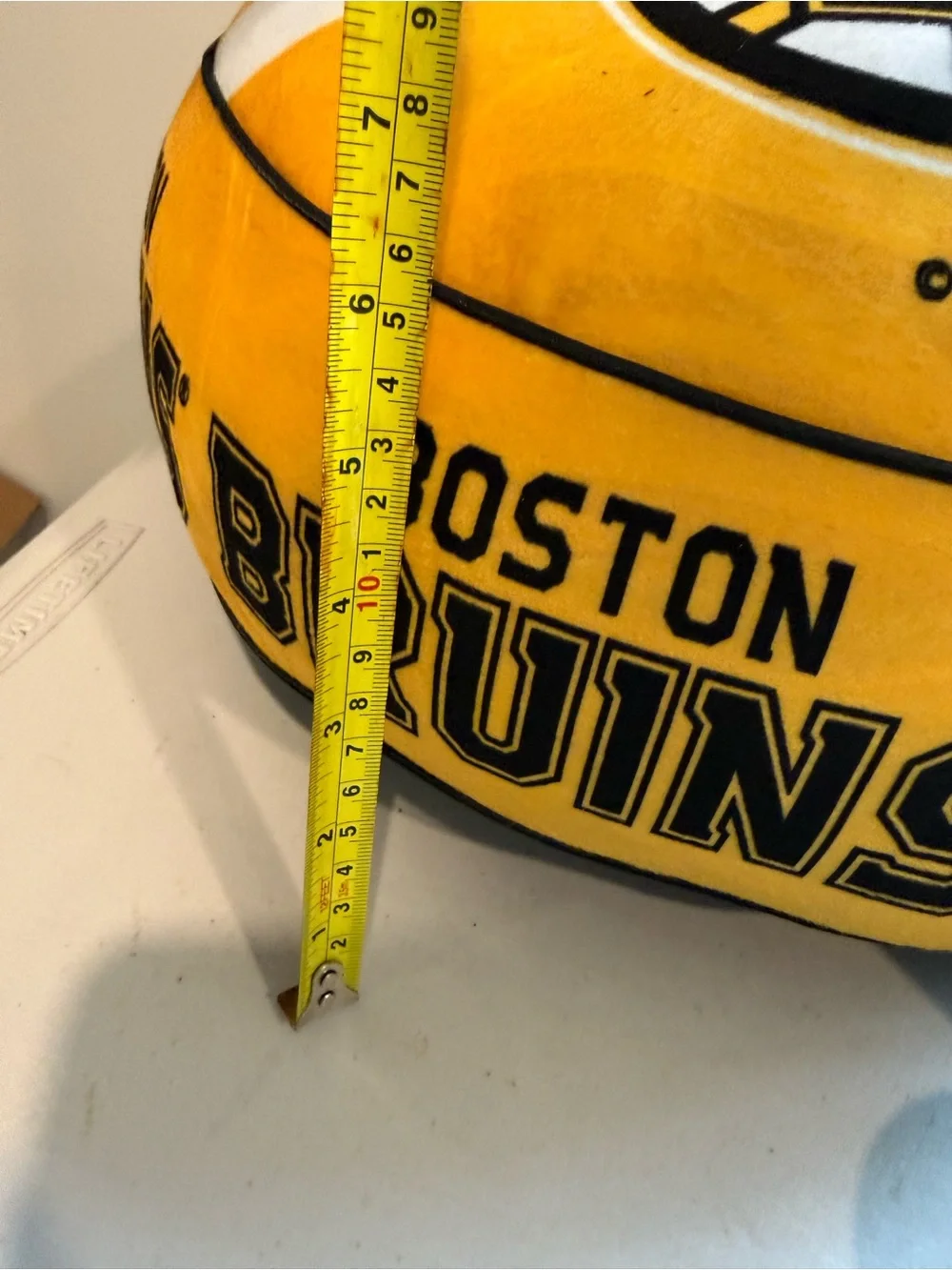NHL Boston Bruins Round Cloud Soft Plush Puff Pillow 12”W 6”H Micro-mink Fabric
